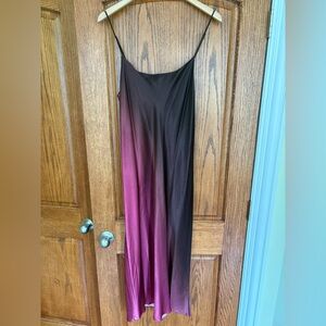 Vince Brown and Purple Ombre Slip Dress